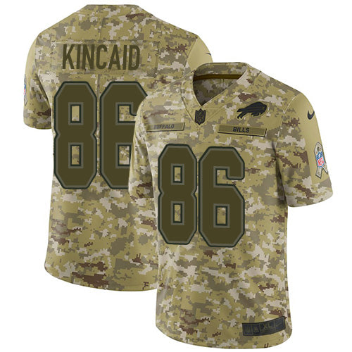 Nike Buffalo Bills #86 Dalton Kincaid Camo Men's Stitched NFL Limited 2018 Salute To Service Jersey Men's
