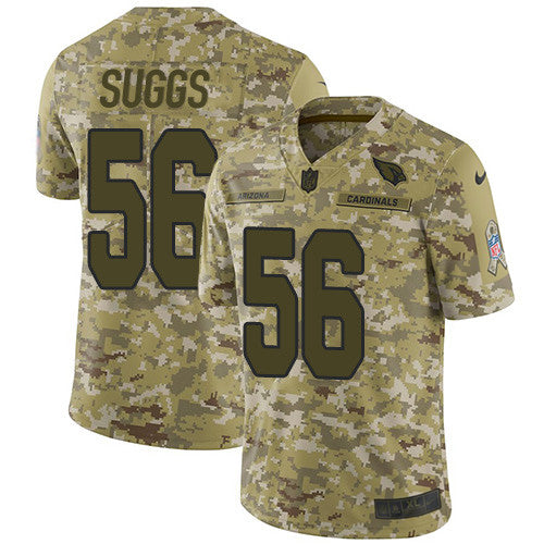 Nike Arizona Cardinals #56 Terrell Suggs Camo Men's Stitched NFL Limited 2018 Salute To Service Jersey Men's