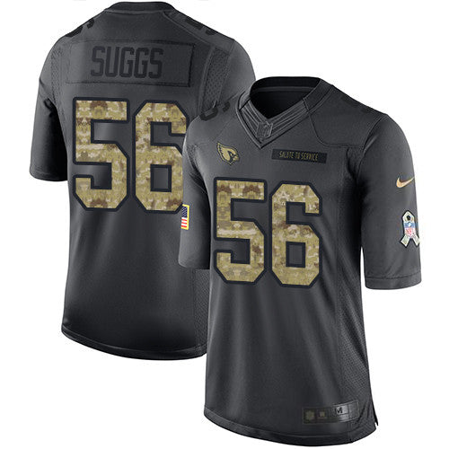 Nike Arizona Cardinals #56 Terrell Suggs Black Men's Stitched NFL Limited 2016 Salute to Service Jersey Men's