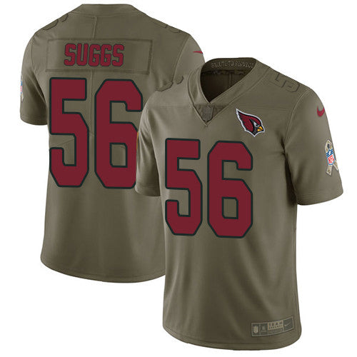 Nike Arizona Cardinals #56 Terrell Suggs Olive Men's Stitched NFL Limited 2017 Salute to Service Jersey Men's