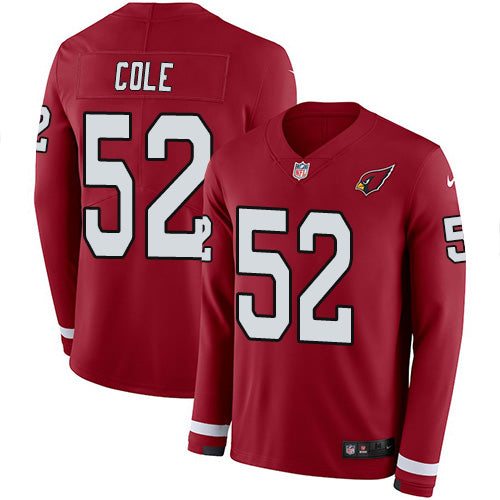 Nike Arizona Cardinals #52 Mason Cole Red Team Color Men's Stitched NFL Limited Therma Long Sleeve Jersey Men's