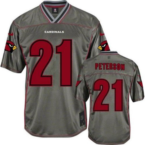 Nike Arizona Cardinals #21 Patrick Peterson Grey Men's Stitched NFL Elite Vapor Jersey Men's