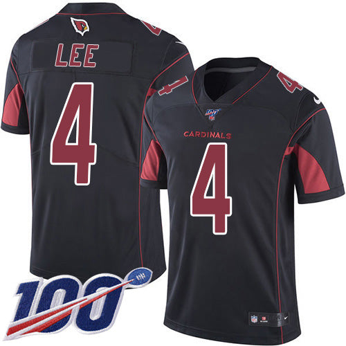 Nike Arizona Cardinals #4 Andy Lee Black Men's Stitched NFL Limited Rush 100th Season Jersey Men's