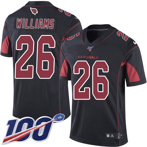 Nike Arizona Cardinals #26 Brandon Williams Black Men's Stitched NFL Limited Rush 100th Season Jersey Men's