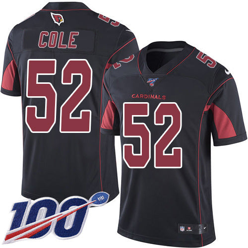 Nike Arizona Cardinals #52 Mason Cole Black Men's Stitched NFL Limited Rush 100th Season Jersey Men's