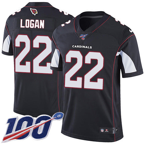 Nike Arizona Cardinals #22 T.J. Logan Black Alternate Men's Stitched NFL 100th Season Vapor Limited Jersey Men's