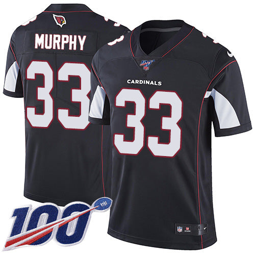 Nike Arizona Cardinals #33 Byron Murphy Black Alternate Men's Stitched NFL 100th Season Vapor Limited Jersey Men's