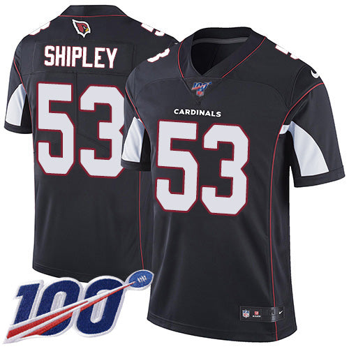 Nike Arizona Cardinals #53 A.Q. Shipley Black Alternate Men's Stitched NFL 100th Season Vapor Limited Jersey Men's