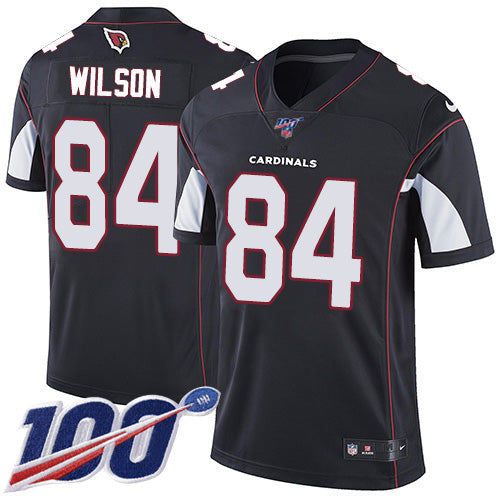 Nike Arizona Cardinals #84 Caleb Wilson Black Alternate Men's Stitched NFL 100th Season Vapor Limited Jersey Men's