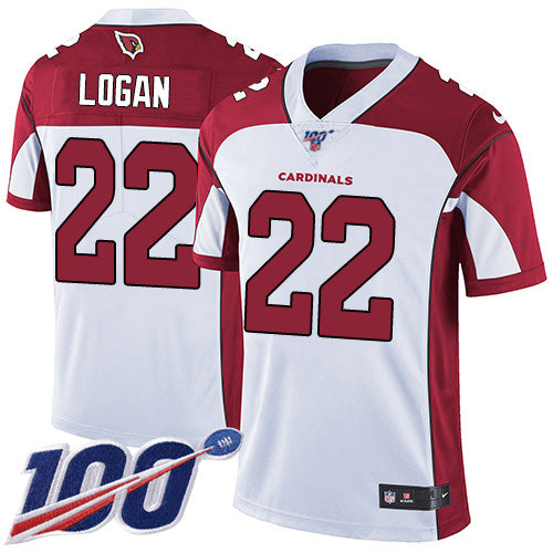Nike Arizona Cardinals #22 T.J. Logan White Men's Stitched NFL 100th Season Vapor Limited Jersey Men's