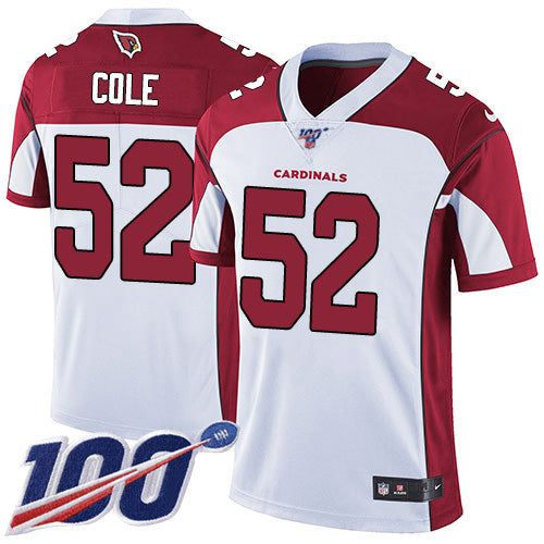 Nike Arizona Cardinals #52 Mason Cole White Men's Stitched NFL 100th Season Vapor Limited Jersey Men's