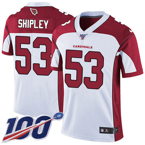 Nike Arizona Cardinals #53 A.Q. Shipley White Men's Stitched NFL 100th Season Vapor Limited Jersey Men's