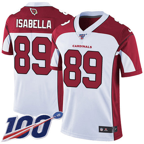 Nike Arizona Cardinals #89 Andy Isabella White Men's Stitched NFL 100th Season Vapor Limited Jersey Men's
