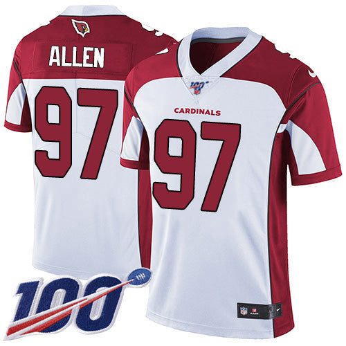 Nike Arizona Cardinals #97 Zach Allen White Men's Stitched NFL 100th Season Vapor Limited Jersey Men's