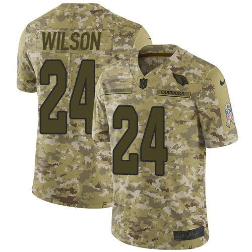 Nike Arizona Cardinals #24 Adrian Wilson Camo Men's Stitched NFL Limited 2018 Salute to Service Jersey Men's