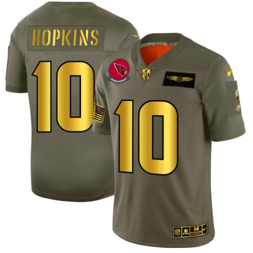 Arizona Arizona Cardinals #10 DeAndre Hopkins NFL Men's Nike Olive Gold 2019 Salute to Service Limited Jersey Men's