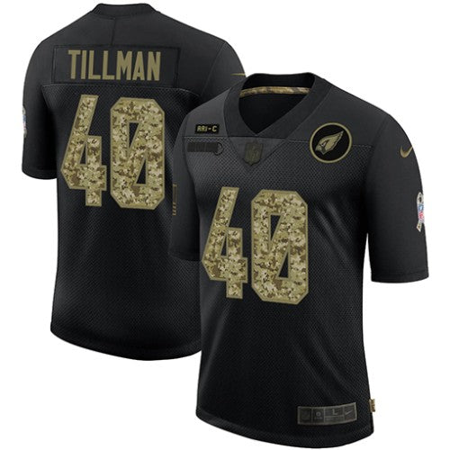 Arizona Arizona Cardinals #40 Pat Tillman Men's Nike 2020 Salute To Service Camo Limited NFL Jersey Black Men's