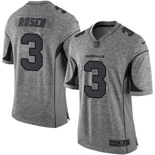 Nike Arizona Cardinals #3 Josh Rosen Gray Men's Stitched NFL Limited Gridiron Gray Jersey Men's