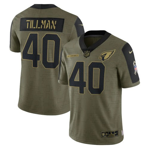 Arizona Arizona Cardinals #40 Pat Tillman Olive Nike 2021 Salute To Service Limited Player Jersey Men's