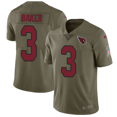 Nike Arizona Cardinals #3 Budda Baker Olive Men's Stitched NFL Limited 2017 Salute To Service Jersey Men's