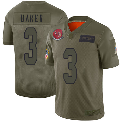 Nike Arizona Cardinals #3 Budda Baker Camo Men's Stitched NFL Limited 2019 Salute To Service Jersey Men's