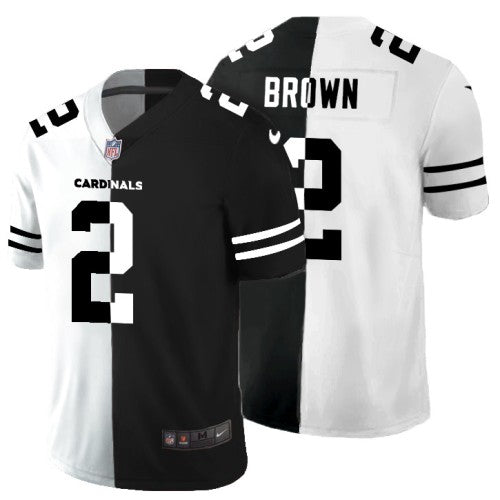 Arizona Arizona Cardinals #2 Marquise Brown Men's Black V White Peace Split Nike Vapor Untouchable Limited NFL Jersey Men's