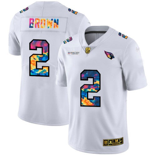 Arizona Arizona Cardinals #2 Marquise Brown Men's White Nike Multi-Color 2020 NFL Crucial Catch Limited NFL Jersey Men's