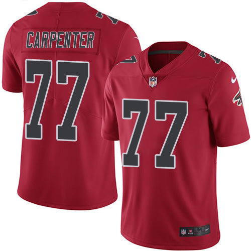 Nike Atlanta Falcons #77 James Carpenter Red Men's Stitched NFL Limited Rush Jersey Men's