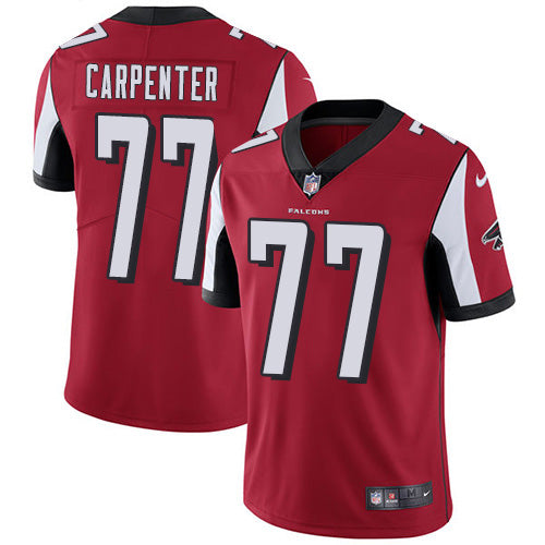 Nike Atlanta Falcons #77 James Carpenter Red Team Color Men's Stitched NFL Vapor Untouchable Limited Jersey Men's