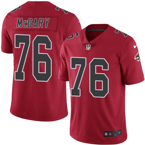 Nike Atlanta Falcons #76 Kaleb McGary Red Men's Stitched NFL Limited Rush Jersey Men's