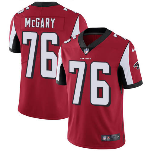 Nike Atlanta Falcons #76 Kaleb McGary Red Team Color Men's Stitched NFL Vapor Untouchable Limited Jersey Men's
