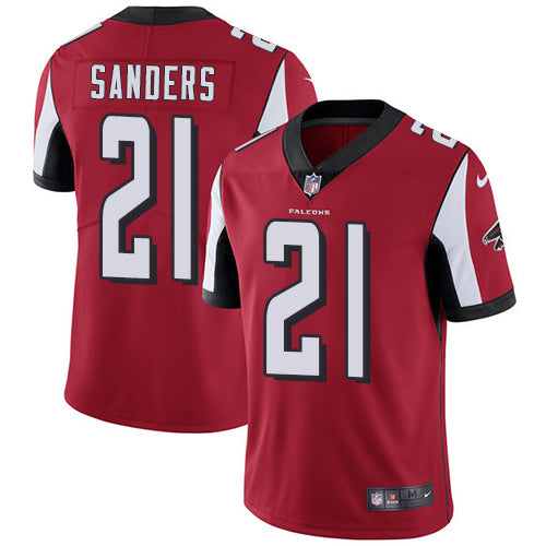 Nike Atlanta Falcons #21 Deion Sanders Red Team Color Men's Stitched NFL Vapor Untouchable Limited Jersey Men's