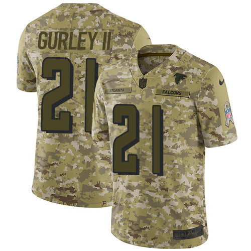 Nike Atlanta Falcons #21 Todd Gurley II Camo Men's Stitched NFL Limited 2018 Salute To Service Jersey Men's