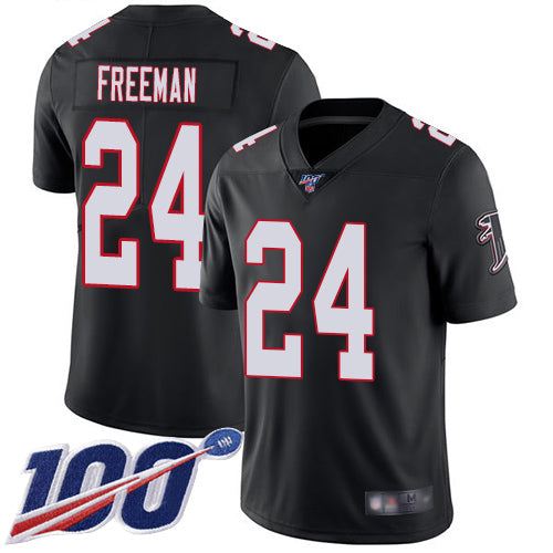 Nike Atlanta Falcons #24 Devonta Freeman Black Alternate Men's Stitched NFL 100th Season Vapor Limited Jersey Men's