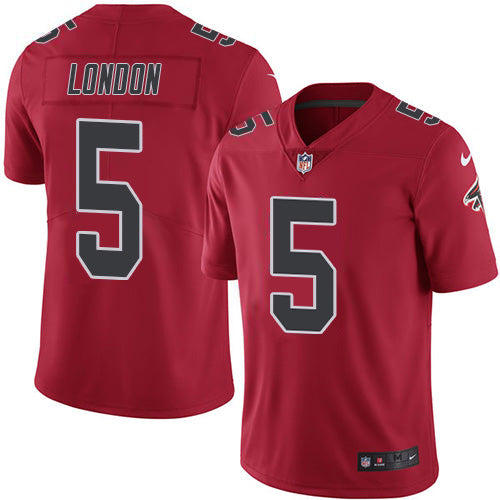 Nike Atlanta Falcons #5 Drake London Red Men's Stitched NFL Limited Rush Jersey Men's