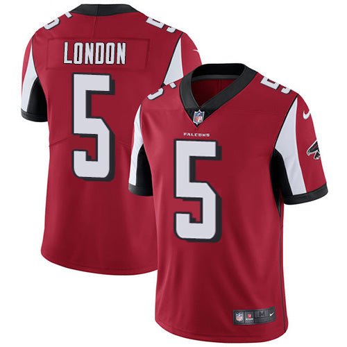 Nike Atlanta Falcons #5 Drake London Red Team Color Men's Stitched NFL Vapor Untouchable Limited Jersey Men's