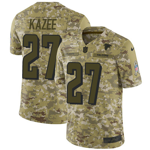 Nike Atlanta Falcons #27 Damontae Kazee Camo Men's Stitched NFL Limited 2018 Salute To Service Jersey Men's