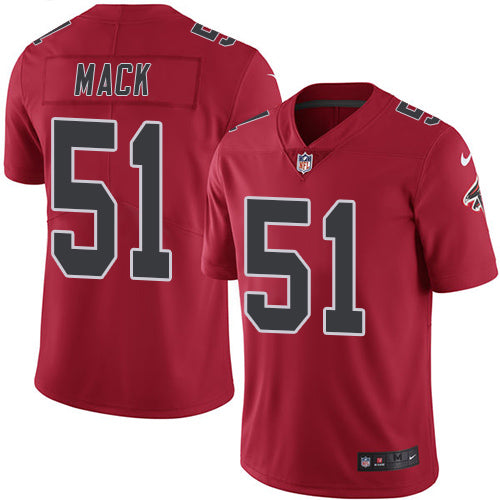 Nike Atlanta Falcons #51 Alex Mack Red Men's Stitched NFL Limited Rush Jersey Men's