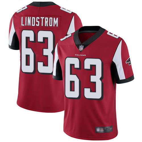 Nike Atlanta Falcons #63 Chris Lindstrom Red Team Color Men's Stitched NFL Vapor Untouchable Limited Jersey Men's