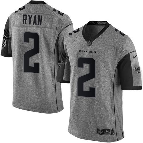 Nike Atlanta Falcons #2 Matt Ryan Gray Men's Stitched NFL Limited Gridiron Gray Jersey Men's