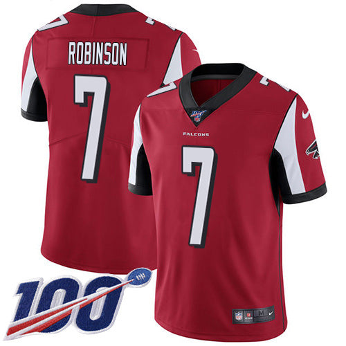 Nike Atlanta Falcons #7 Bijan Robinson Red Team Color Men's Stitched NFL 100th Season Vapor Untouchable Limited Jersey Men's