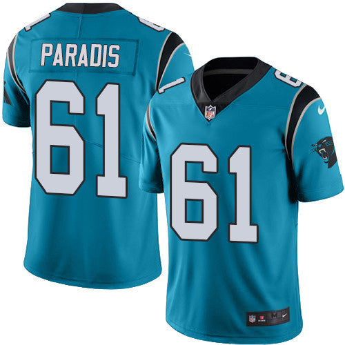 Nike Carolina Panthers #61 Matt Paradis Blue Alternate Men's Stitched NFL Vapor Untouchable Limited Jersey Men's