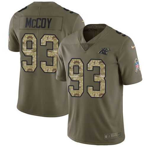 Nike Carolina Panthers #93 Gerald McCoy Olive/Camo Men's Stitched NFL Limited 2017 Salute To Service Jersey Men's