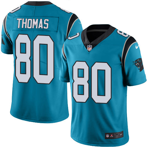 Nike Carolina Panthers #80 Ian Thomas Blue Men's Stitched NFL Limited Rush Jersey Men's