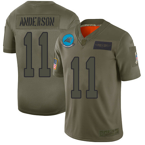 Nike Carolina Panthers #11 Robby Anderson Camo Men's Stitched NFL Limited 2019 Salute To Service Jersey Men's