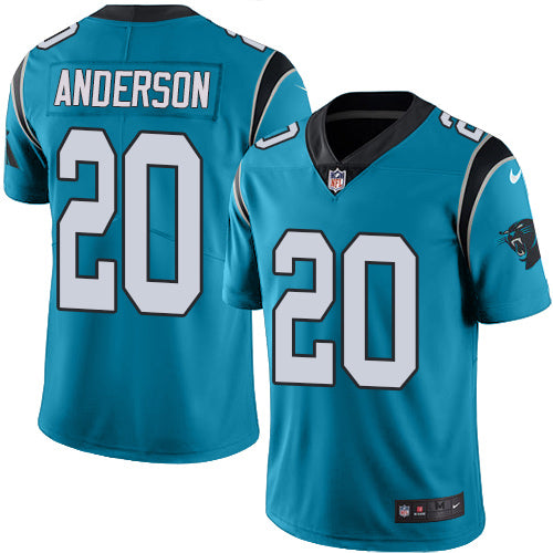 Nike Carolina Panthers #20 C.J. Anderson Blue Men's Stitched NFL Limited Rush Jersey Men's