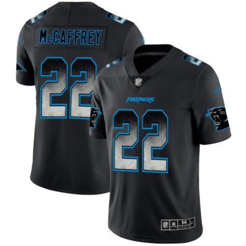 Nike Carolina Panthers #22 Christian McCaffrey Black Men's Stitched NFL Vapor Untouchable Limited Smoke Fashion Jersey Men's