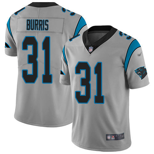 Nike Carolina Panthers #31 Juston Burris Silver Men's Stitched NFL Limited Inverted Legend Jersey Men's