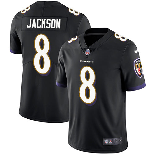 Nike Baltimore Ravens #8 Lamar Jackson Black Alternate Men's Stitched NFL Vapor Untouchable Limited Jersey Men's