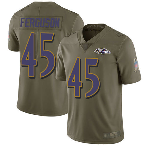 Nike Baltimore Ravens #45 Jaylon Ferguson Olive Men's Stitched NFL Limited 2017 Salute To Service Jersey Men's